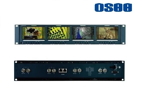 OSEE RMS4332 - 2RU Rackmount 4x4.3" LCD monitor